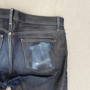 Uniqlo Jeans Mens 36x32 Blue Selvedge Raw Denim Stretch Slim Fit Redline Skinny